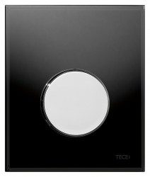 Кнопка смыва Tece Loop Urinal 9242656 черное стекло, кнопка хром