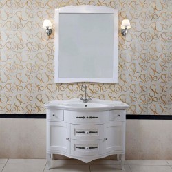Мебель для ванной La Beaute Sabrina C белый глянец, фурнитура хром