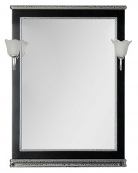 Зеркало Aquanet Валенса 70 черный краколет/серебро