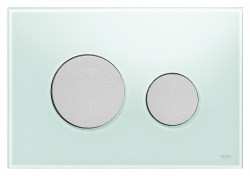 Кнопка смыва Tece Loop 9240652 зеленое стекло, кнопка хром матовый