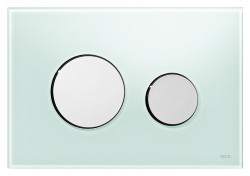 Кнопка смыва Tece Loop 9240653 зеленое стекло, кнопка хром