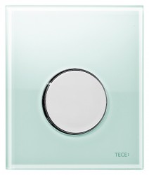 Кнопка смыва Tece Loop Urinal 9242653 зеленое стекло, кнопка хром